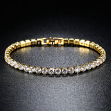 Trendy AAA Tennis Bracelet For Women Girls Luxury Micro Crystal Braslet Gold Silver Color Chain Bracelet&Bangles Jewelry Gift