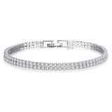 Trendy AAA Tennis Bracelet For Women Girls Luxury Micro Crystal Braslet Gold Silver Color Chain Bracelet&Bangles Jewelry Gift
