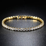 Trendy AAA Tennis Bracelet For Women Girls Luxury Micro Crystal Braslet Gold Silver Color Chain Bracelet&Bangles Jewelry Gift