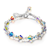 Luxury Exquisite Aurora Square Geometric Polygon Bead Crystals Bracelet