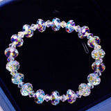 Luxury Exquisite Aurora Square Geometric Polygon Bead Crystals Bracelet
