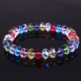 Luxury Exquisite Aurora Square Geometric Polygon Bead Crystals Bracelet