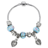 ZOSHI Pink Crystal Charm Silver Color Bracelets & Bangles for Women With Aliexpress Murano Beads Silver Bracelet Femme Jewelry