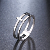 Vintage Openwork Cross Fashion Ring