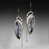 Boho Ethnic Green Resin Stone Dangle Earrings