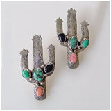 Boho Ethnic Green Resin Stone Dangle Earrings