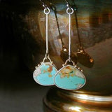 Boho Ethnic Green Resin Stone Dangle Earrings