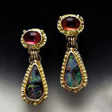 Boho Ethnic Green Resin Stone Dangle Earrings