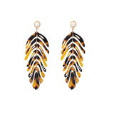 Leaf Acrylic Dangle Earrings