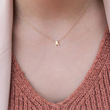 New Simple Gold Silver Color A-Z 26 Letters Pendant