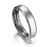 6mm Titanium Steel Black Finger Rings