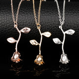 3D Rose Necklace Personalized Custom Charm Necklace