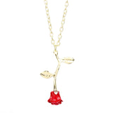 3D Rose Necklace Personalized Custom Charm Necklace