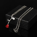 3D Rose Necklace Personalized Custom Charm Necklace