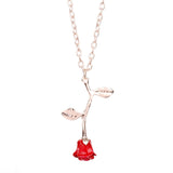 3D Rose Necklace Personalized Custom Charm Necklace