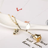 3D Rose Necklace Personalized Custom Charm Necklace