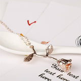 3D Rose Necklace Personalized Custom Charm Necklace