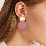 Statement Round Dangle Drop Earrings
