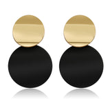 Statement Round Dangle Drop Earrings