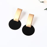 Statement Round Dangle Drop Earrings