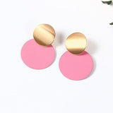 Statement Round Dangle Drop Earrings