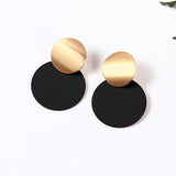 Statement Round Dangle Drop Earrings