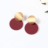 Statement Round Dangle Drop Earrings