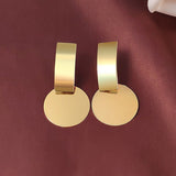 Statement Round Dangle Drop Earrings