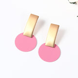 Statement Round Dangle Drop Earrings