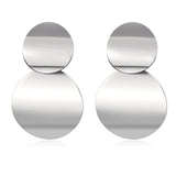 Statement Round Dangle Drop Earrings