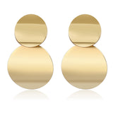 Statement Round Dangle Drop Earrings
