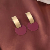 Statement Round Dangle Drop Earrings