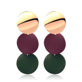 Statement Round Dangle Drop Earrings