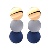 Statement Round Dangle Drop Earrings