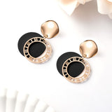Statement Round Dangle Drop Earrings