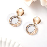 Statement Round Dangle Drop Earrings