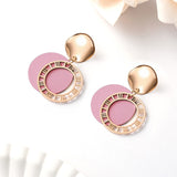 Statement Round Dangle Drop Earrings