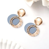 Statement Round Dangle Drop Earrings