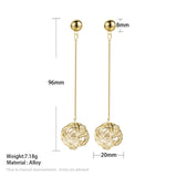 Statement Round Dangle Drop Earrings