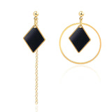 Statement Round Dangle Drop Earrings