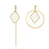 Statement Round Dangle Drop Earrings