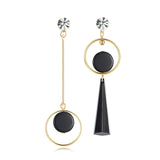 Statement Round Dangle Drop Earrings
