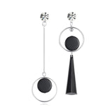 Statement Round Dangle Drop Earrings