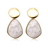Statement Round Dangle Drop Earrings