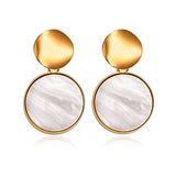 Statement Round Dangle Drop Earrings