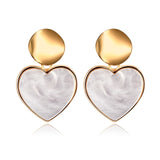 Statement Round Dangle Drop Earrings