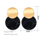 Statement Round Dangle Drop Earrings