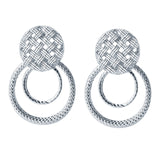 Statement Round Dangle Drop Earrings