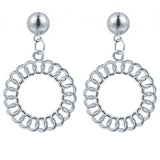 Statement Round Dangle Drop Earrings