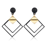Statement Round Dangle Drop Earrings